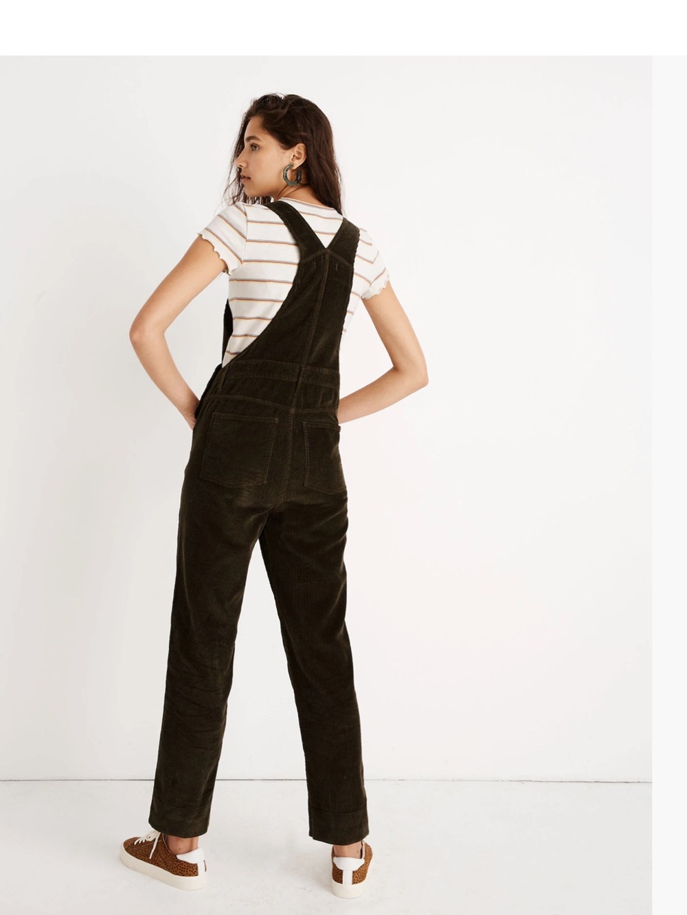 Madewell Corduroy Straight Leg Bib Overalls Medium - Picture 2 of 10